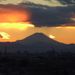 富士山と夕日